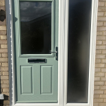Chartwell green composite door with side panel fitted by WDC Anglia