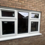 White uPVC casement window