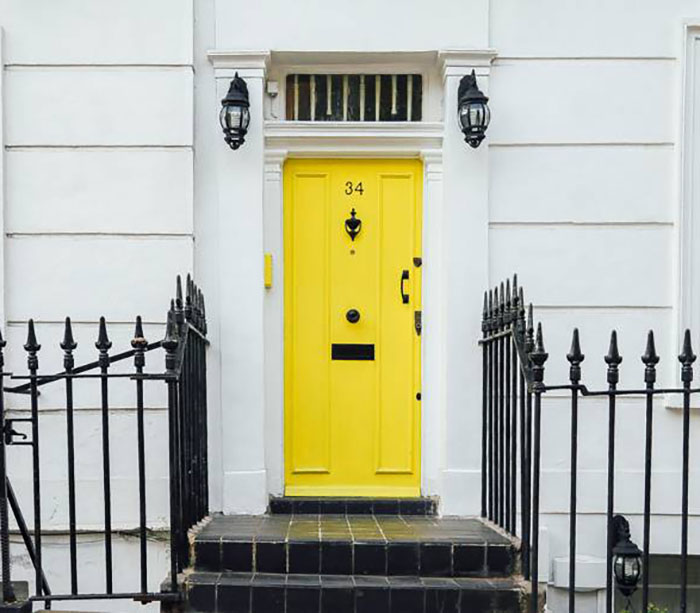yellow front door colour